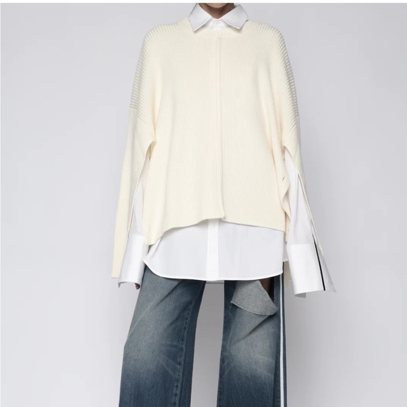 Peter Do cape cashmere sweater M/L generous fit heavier knit luxurious - Picture 2 of 8